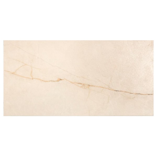 MARMOページ Ivy Hill Tile Marmo Beige 11.81 in. x 23.62 in. Matte Marble Look