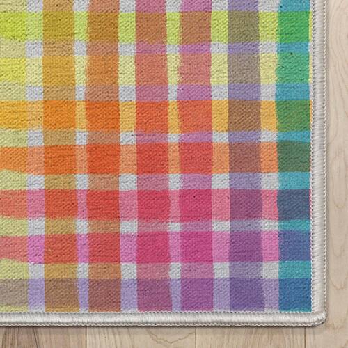 Crayola Plaid Multicolor x Area Rug