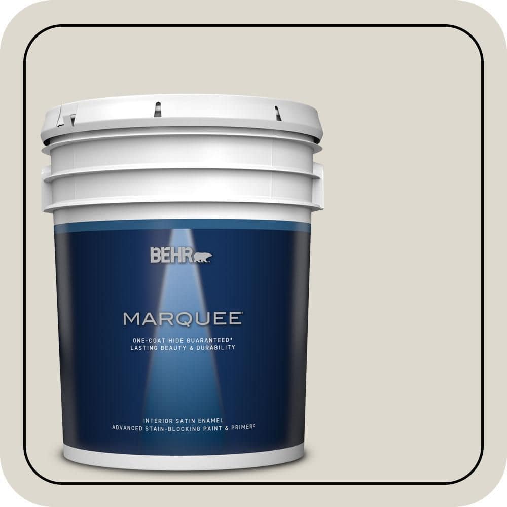 BEHR MARQUEE 5 gal. #N320-1 Campfire Ash Satin Enamel