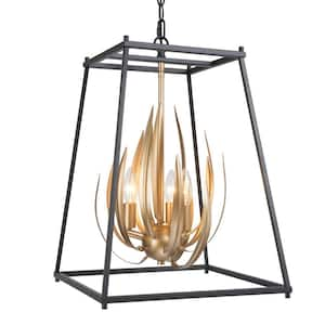 3-Light Modern Chandelier with Satin Gold Metal Finish for Ambiance Enhancement in Dining Room, Living Room, and Bedroom