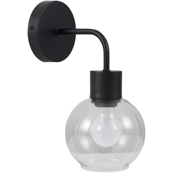 Livabliss Silverton SRT-002 8 in. L x 6 in. W x 8 in. H, Black, Wall Sconce