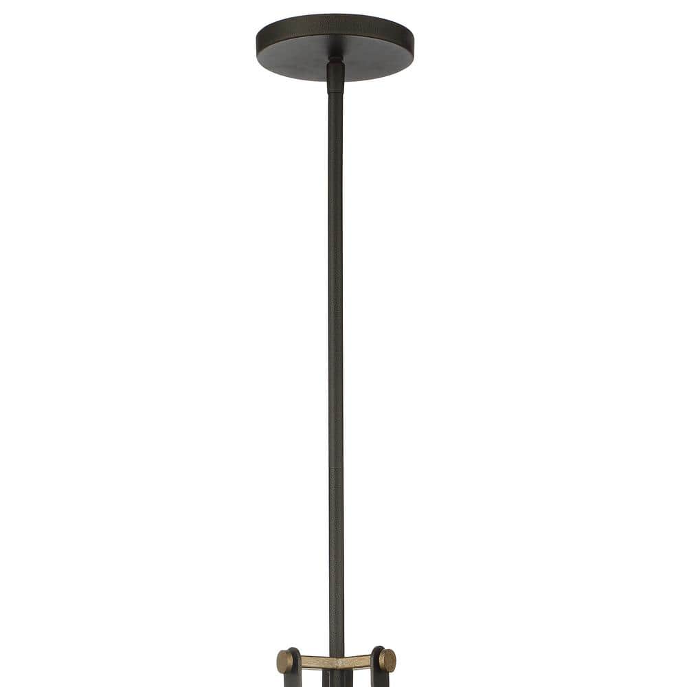 Eden Valley Modern Urn-Shaped 3-Light Pendant in Smoked Iron & Aged Gold