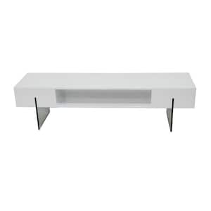 Tinga 59 in. TV Stand, White Fits TV's up to 60 in.