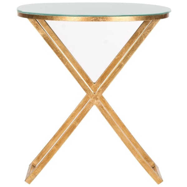 SAFAVIEH Riona Gold/White End Table