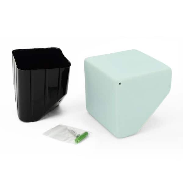 Arcadia Garden Products - Cube 3-1/2 in. x 4 in. Mint Ceramic Wall Planter