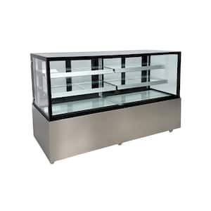 72 in. 21.5 cu. ft. NSF Refrigerated Cake Showcase Bakery Cooling Display EW610Z Black