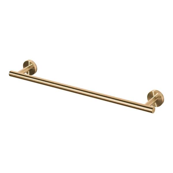 1 Pack 20 in. Stainless Steel Wall Mounted Single Towel Bar in Gold