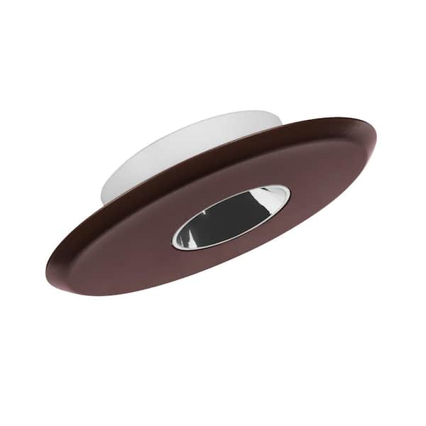 NICOR DLF SureFit(v4) 5 in. 10-Watt Black Wall Wash Selectable Integrated LED Recessed Light Trim