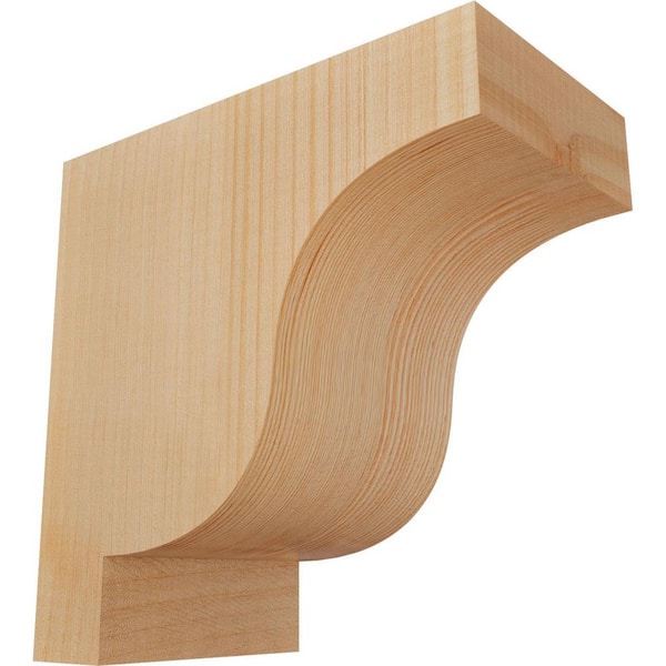 Ekena Millwork 5-1/2 in. x 10 in. x 10 in. Douglas Fir Newport Smooth Corbel