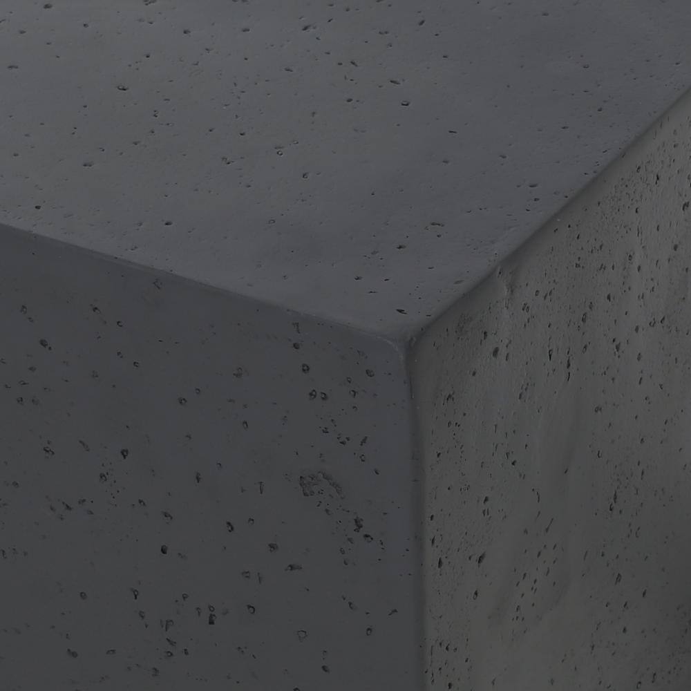 Mayfair Dark Gray Concrete Rectangular Outdoor Fire Pit