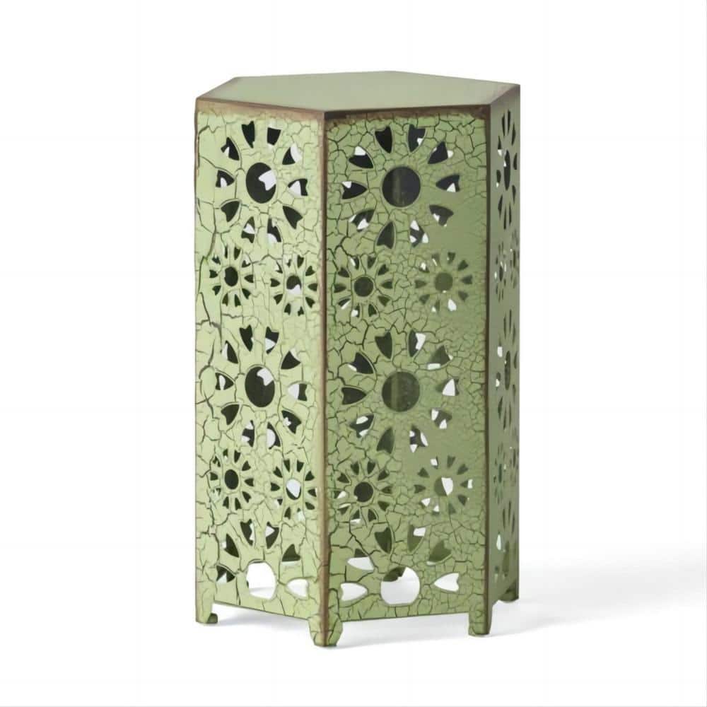 14 in. Crackle Green Iron Side Table price history on PriceWatchPro