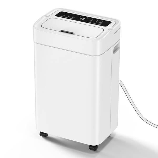 40 pt. 2,500 sq. ft. Dehumidifier in White with Drain Hose, Bucket, Auto Defrost, Dehumidify Efficiently, Timer