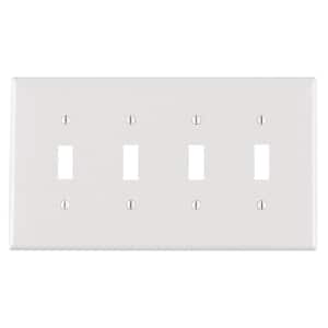P & S SS4 Stainless Steel 4 Gang Switch Wall Plate Standard 
