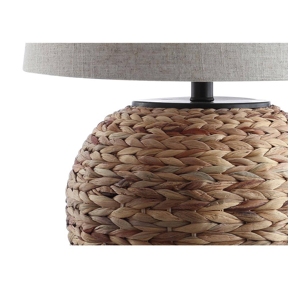 Coastal Cottage 24.5" White Painted LED Table Lamp with Linen Shade