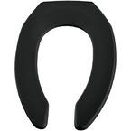 Bemis Never Loosens Elongated Open Front Commercial Plastic Toilet Seat 