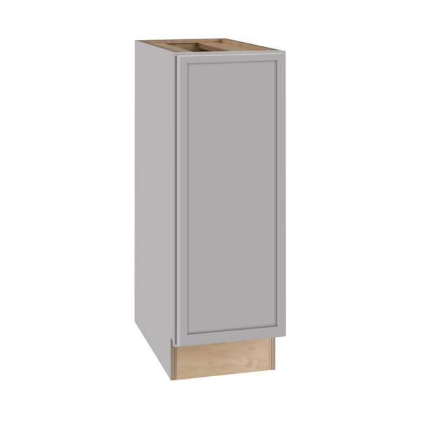 Franklin 9 in. W x 24 in. D x 34.5 in. H Assembled Plywood Full Height Door Base Kitchen Cabinet in Veiled Gray Left
