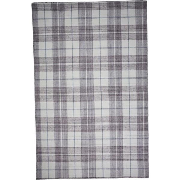 HomeRoots 4 x 6 Gray and Ivory Abstract Area Rug