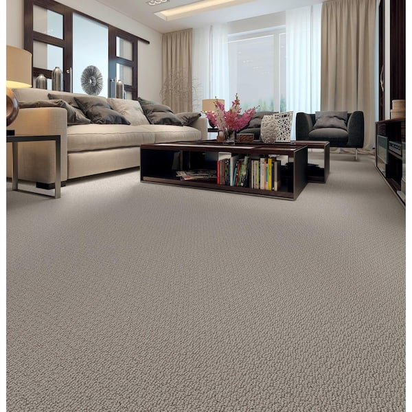 Hickory Lane - Mosaic - Gray 32.7 oz. SD Polyester Loop Carpet - Installation Required