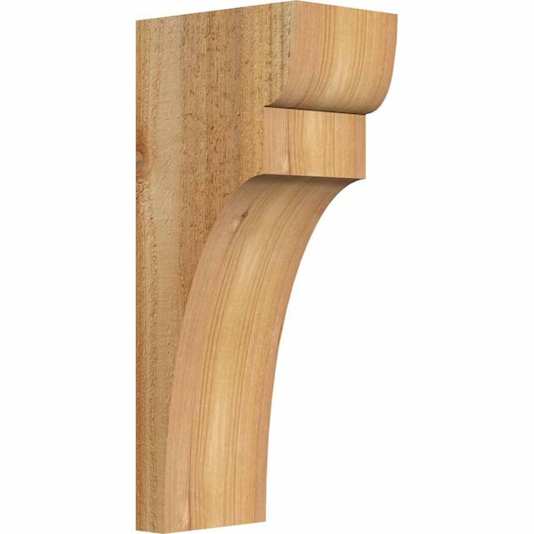 Ekena Millwork 4 in. x 6 in. x 14 in. Western Red Cedar Yorktown Rough Sawn Corbel