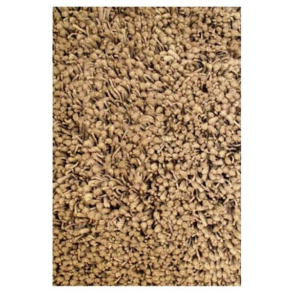 LA Rug Shag Plus Beige 4 ft. 11 in. x 7 ft. 3 in. Area Rug