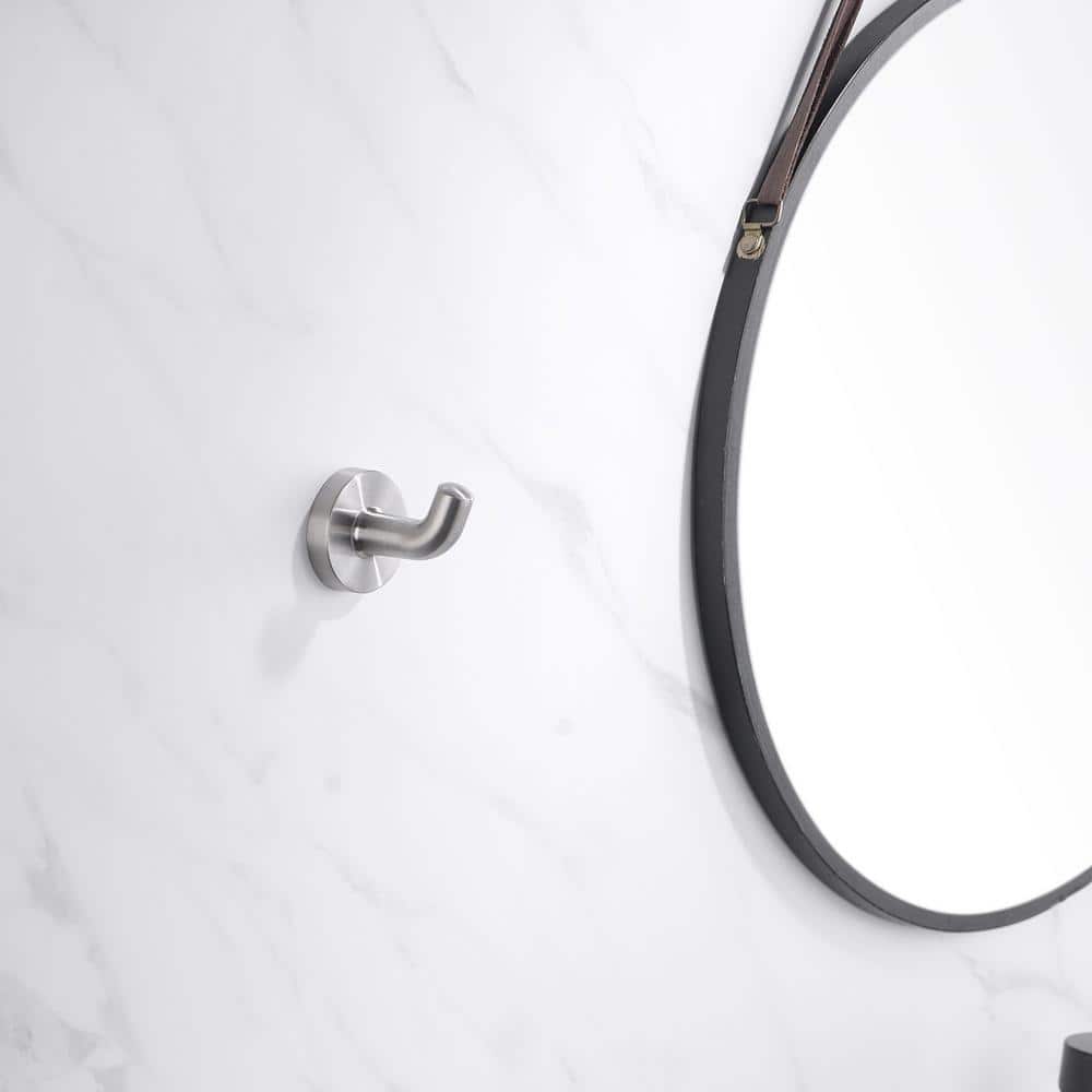 Brushed Nickel Wall Mounted Robe and Towel Hook
