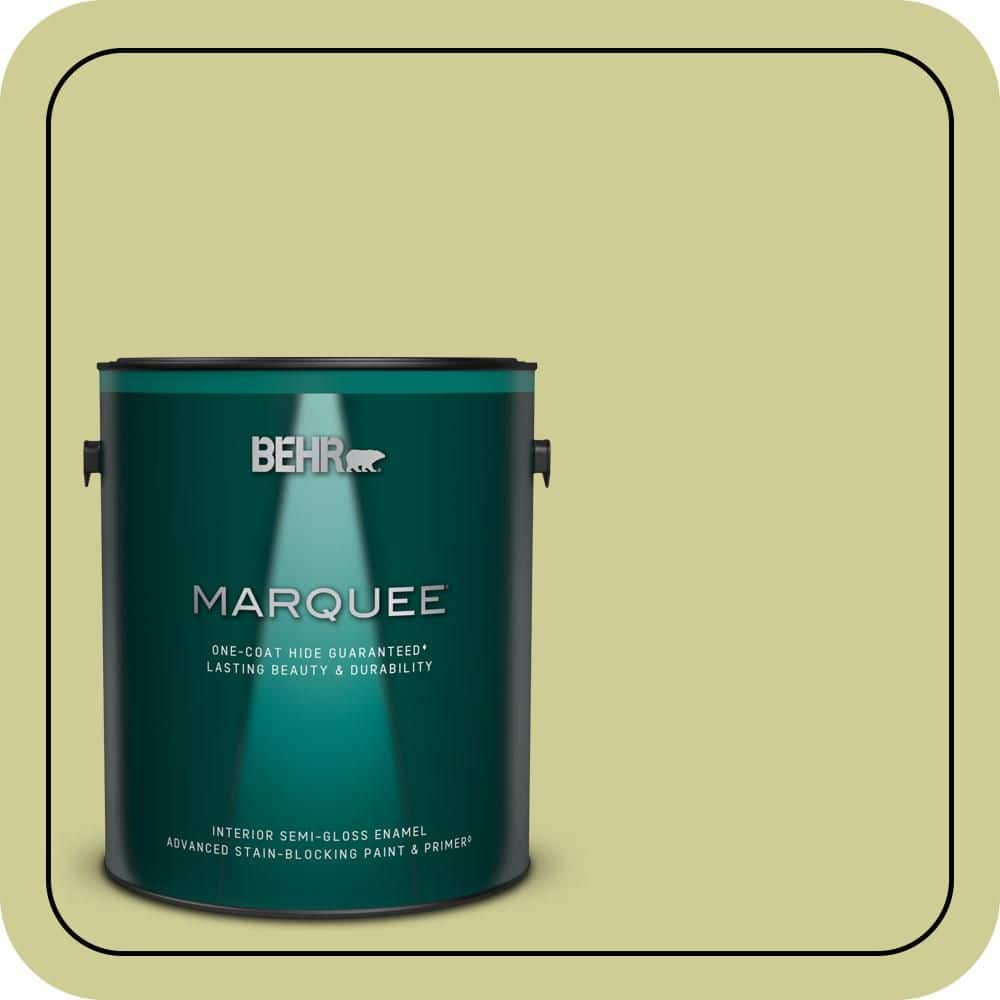 1 gal. #400D-4 Corn Husk Green Semi-Gloss Enamel Interior Paint & Primer product image for price tracking