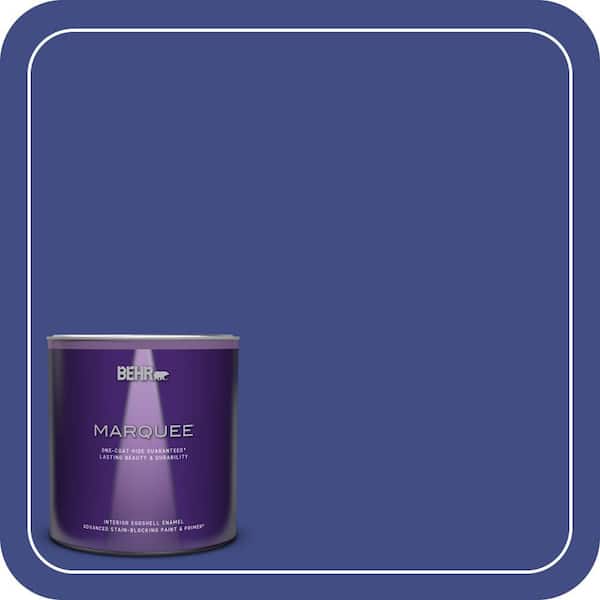 BEHR MARQUEE 1 qt. #MQ5-48 Boudoir Blue One-Coat Hide Eggshell Enamel Interior Paint & Primer
