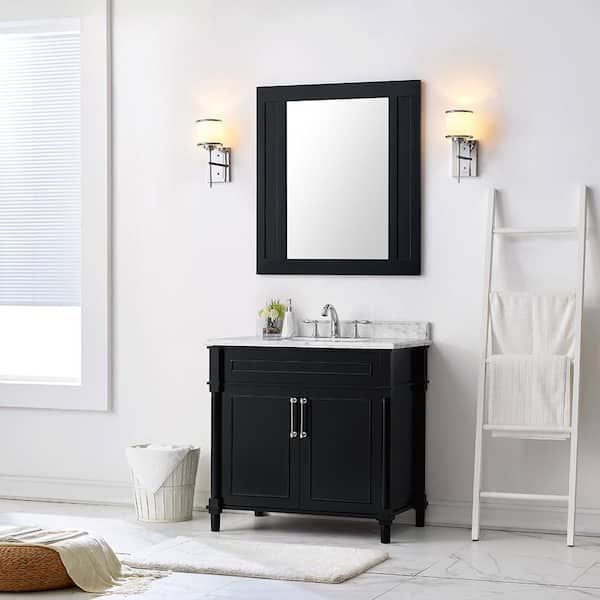 Home Decorators Collection Aberdeen 36, Bathroom With Black Vanity