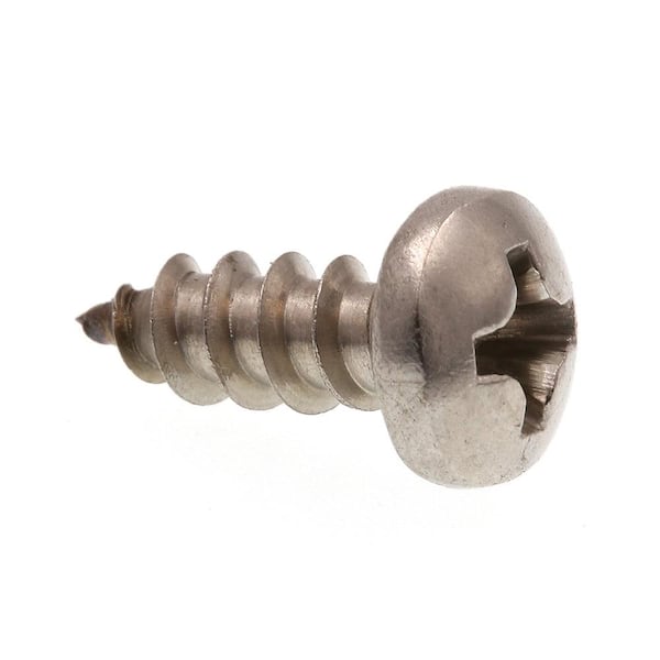 Prime-Line #6 x 3/8 in. Grade 18-8 Stainless Steel Self-Tapping Pan Head Phillips Drive Sheet Metal Screws (25-Pack)