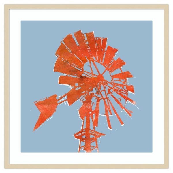 Amanti Art Rusty Windmill I by Jacob Green 1-Piece Framed Giclee Architecture Art Print 33 in x 33 in