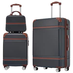 Merax Black 3-Piece Expandable ABS Hardside Spinner Luggage Set