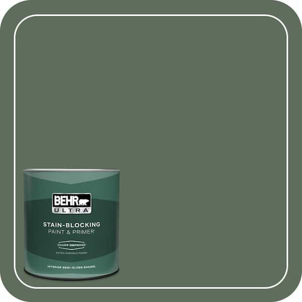 BEHR ULTRA 1 qt. #N400-6 Terrarium Extra Durable Semi-Gloss Enamel Interior Paint & Primer