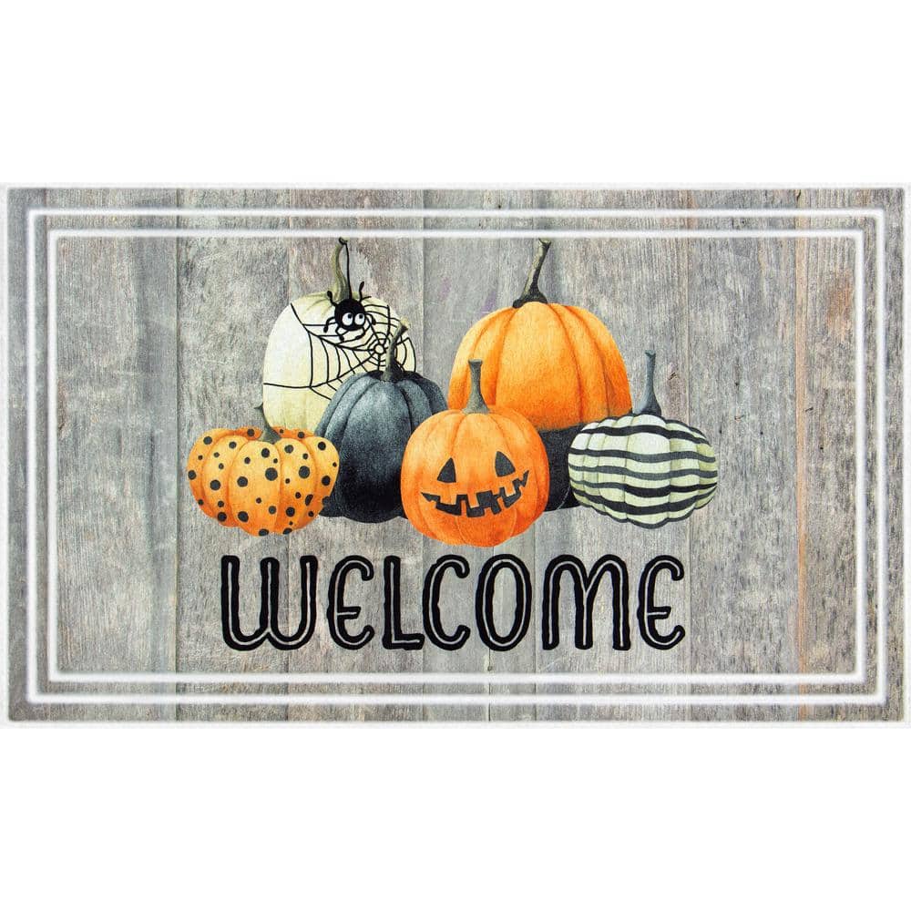 Home Accents Holiday Pumpkin Jubilee 18 in. x 30 in. Doormat