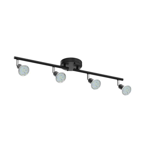 Flexible 2 ft. Black Track Fixed Track Lighting Rail 1-Pack