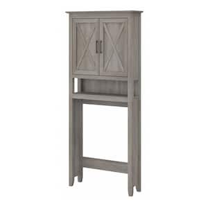 Key West 29.41 in. W x 68.11 in. H x 8.78 in. D Driftwood Gray Over The Toilet Storage with Adjustable Shelves