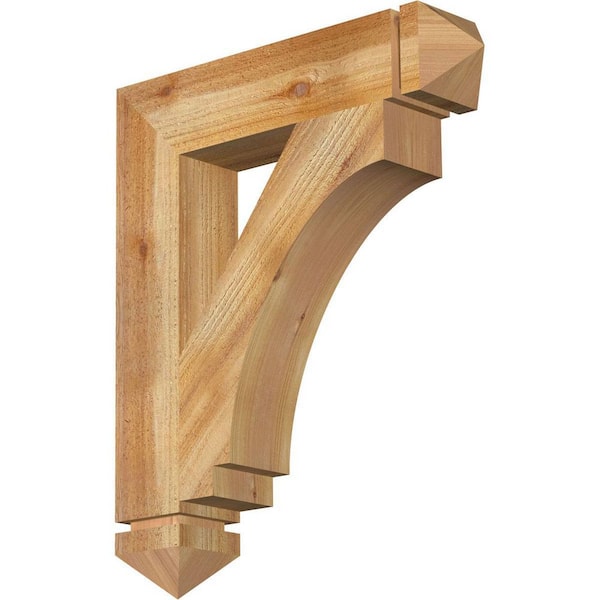 Ekena Millwork 4 in. x 24 in. x 20 in. Western Red Cedar Imperial Arts and Crafts Rough Sawn