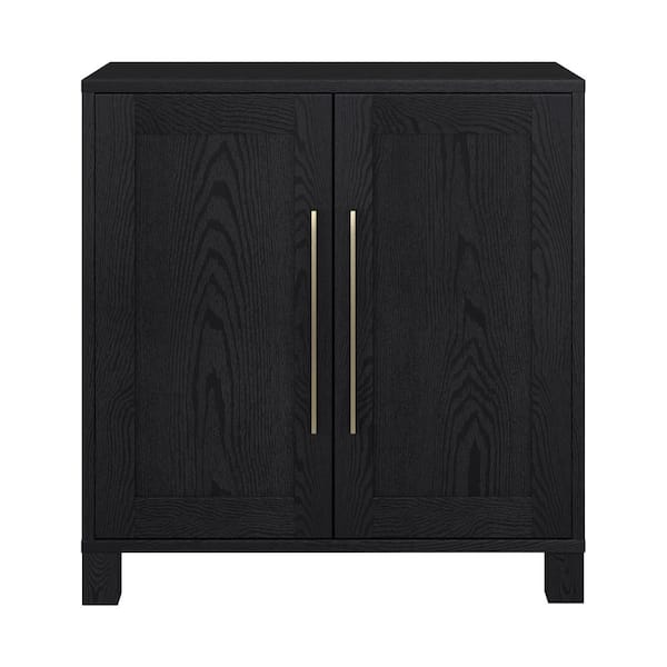 Meyer Cross Chabot 28 in. Black Grain Rectangular Accent Storage