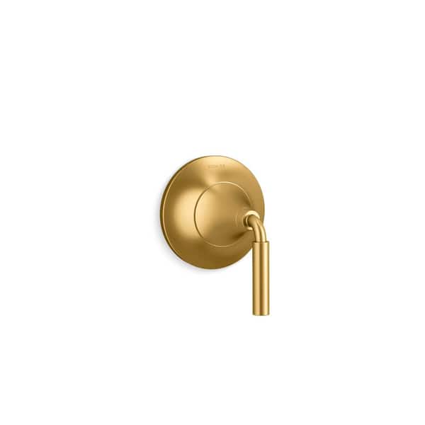 KOHLER Tone 1-Handle Transfer Valve Trim in Vibrant Brushed Moderne Brass (Valve Not Included)