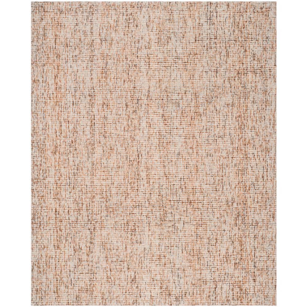 SAFAVIEH Abstract Beige/Rust 9 ft. x 12 ft. Solid Area Rug ABT468A-9 ...
