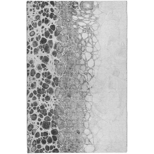 Dream Shag Premium Machine Washable Abstract ADS707 Gray 10 ft. x 14 ft. Area Rug