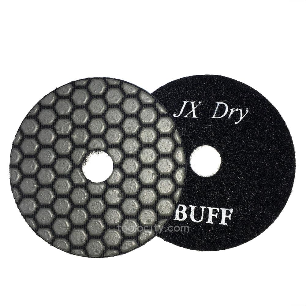 4 in. Dry Diamond Polishing Pads/Discs in Black Buff