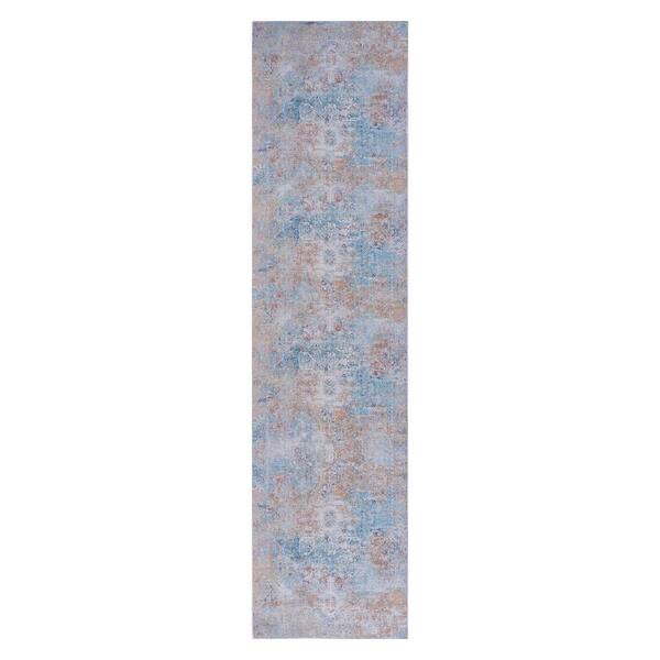 2 X 10 Multi-Colored Abstract Washable Area Rug for Bedroom