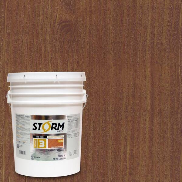 Storm System Category 3 5 gal. Chestnut Brown Exterior Semi-Solid Dual Dispersion Wood Finish