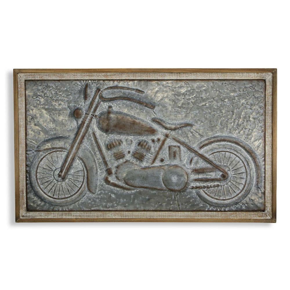 38.75 in. x 22.5 in. Grey, Brown Wood and Metal Wall Art 1-Piece price history on PriceWatchPro