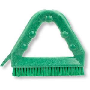 Sparta 9 in. Green Polyester Tile and Grout Brush (4-Pack)