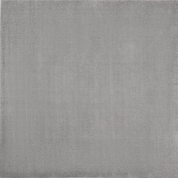 Gray 7 ft. x 7 ft. Woven Polypropylene Indoor/Outdoor Area Rug