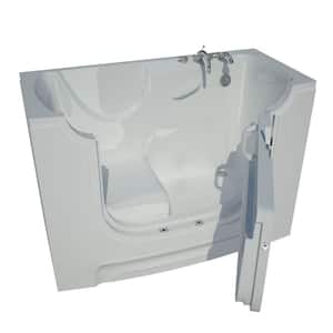 Nova Heated Wheelchair Accessible 5 ft. Walk-In Non-Whirlpool Bathtub in White with Chrome Trim
