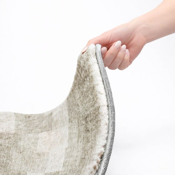 Dream Shag Premium Machine Washable Abstract ADS659 Taupe 5 ft. x 7 ft. 6 in. Area Rug