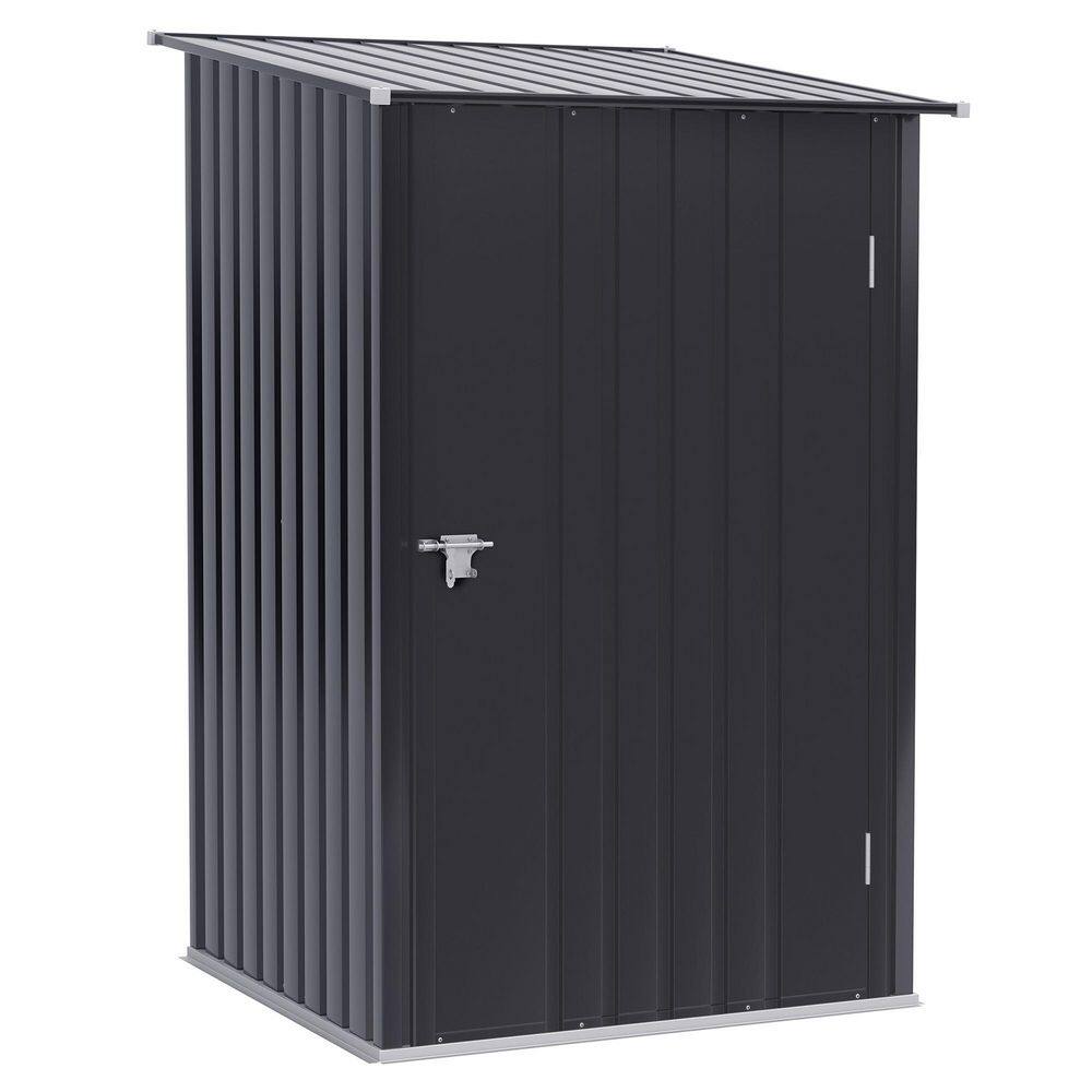 3.3 ft. W x 3.4 ft. D Galvanized Metal Utility Garden Tool House Outdoor Storage Shed with Lockable Door (Dark Gray) price history on PriceWatchPro