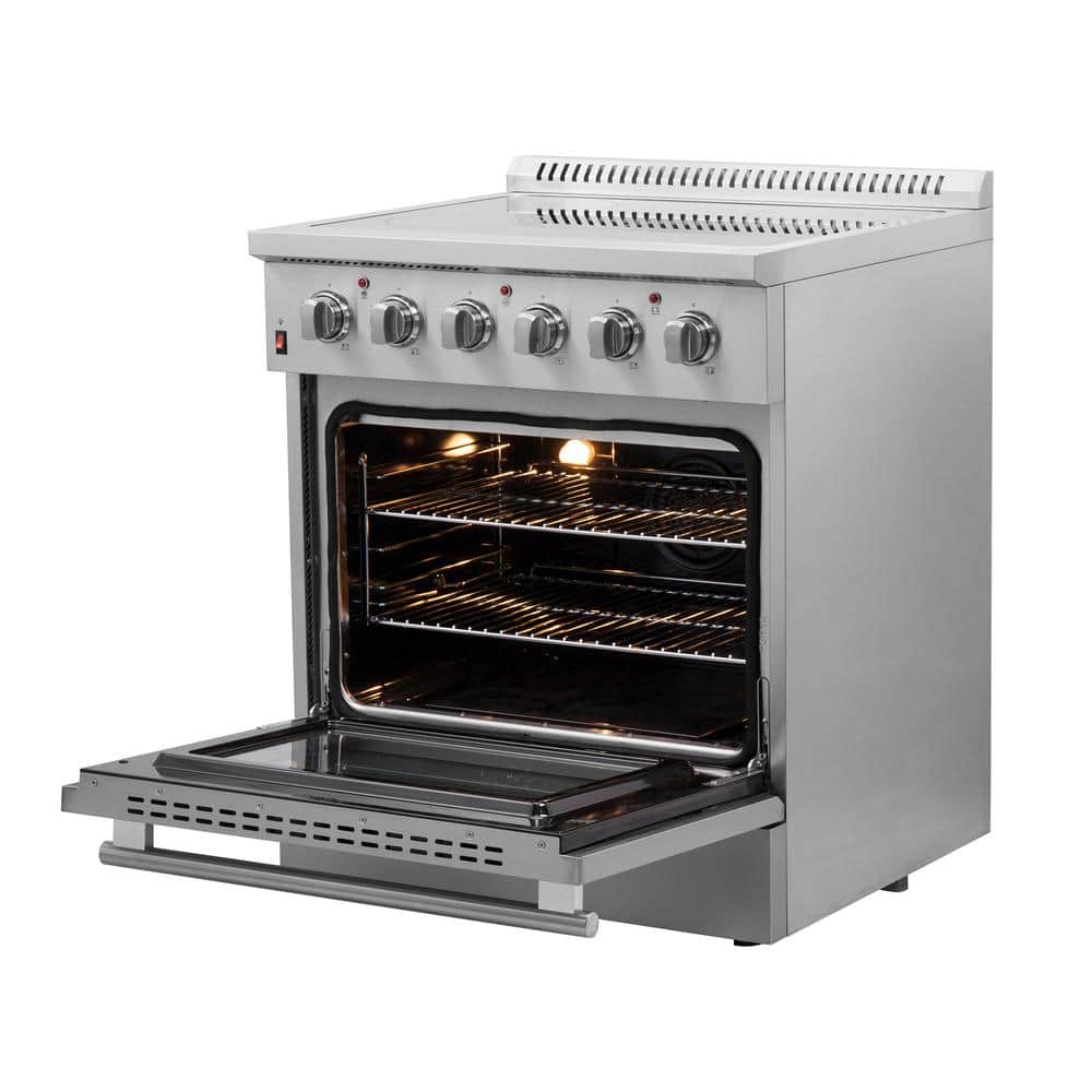 Galiano 30-inch Stainless Steel Freestanding Electric Range with Air Fryer